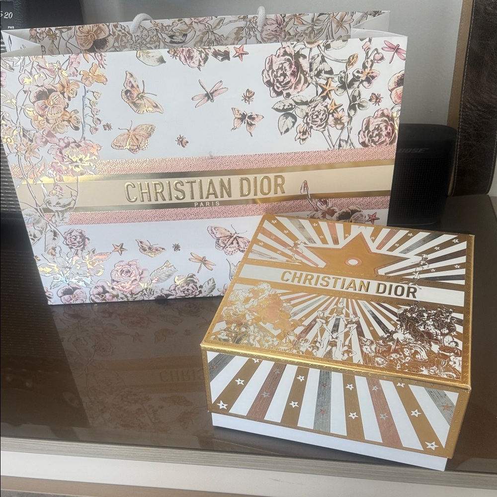 Dior Gold and White Star Gift Box